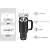 Zenbo 40oz Stainless Steel Tumbler with Handle, Lid & Straw
