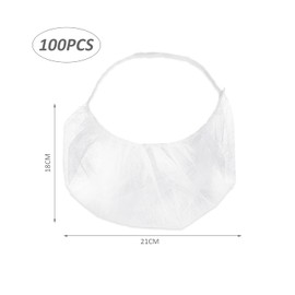 Pack of 100 Fleece Beard Protectors for Men, Beard Net, Beard Protection, Face Hair Protection, Mesh Mask, Breathable Protection, Dust Protection, Suitable for Restaurant Use, Fabric Protection