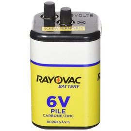 Rayovac RAYOVAC Heavy Duty Lantern Battery, 6 Volt Screw Terminals, 945R4C