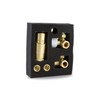 Brushed Brass Thermostatic Radiator Valve Angled TRV Corner Radiator Thermostat