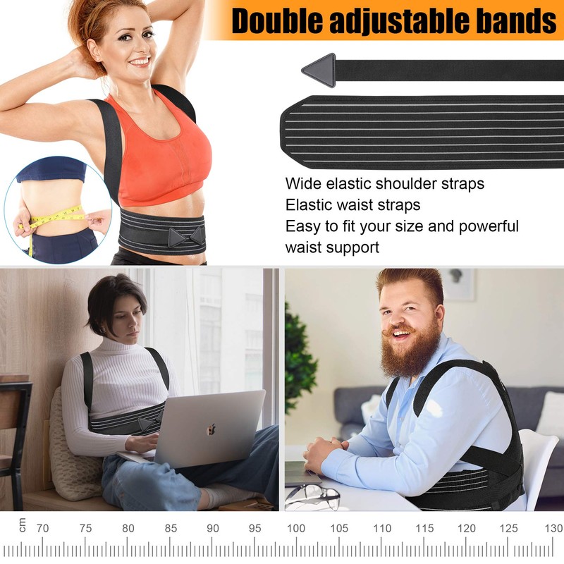 Aollop Posture Corrector Men Back Brace Back Support with Breathable