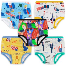 Cotton Training Pants for Baby and Toddler Boys,Toddler Boys Potty Training Underwear 5 Pack (US, Age, 5 Years, President Style)