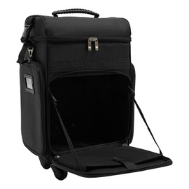 Fronimo Travel Cosmetic Organizer Makeup Train Case Professional All-Terrain Wheels Detachable Design Label Slots Large Main Compartment for Artists