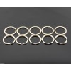 Unbranded 10 Pieces/Pack 24mm Nickel Plated Steel Split Key Rings