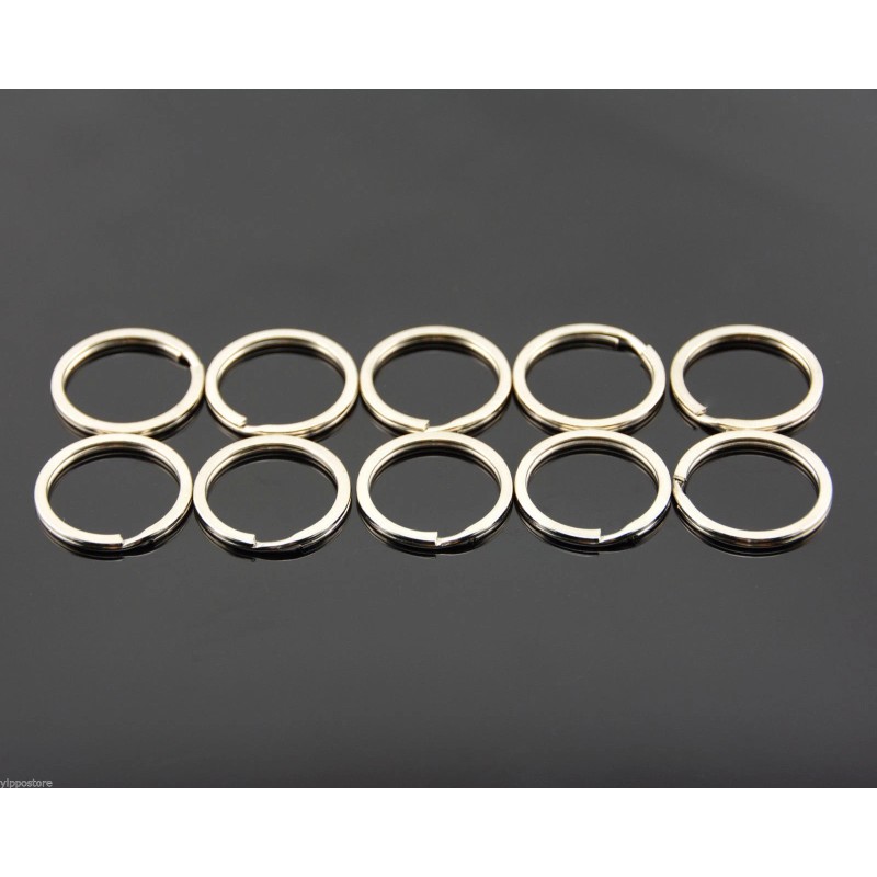 Unbranded 10 Pieces/Pack 24mm Nickel Plated Steel Split Key Rings