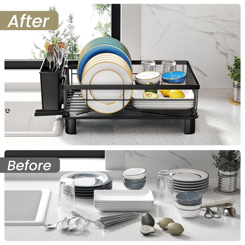 SNTD Dish Drying Rack - Small Dish Rack for Kitchen