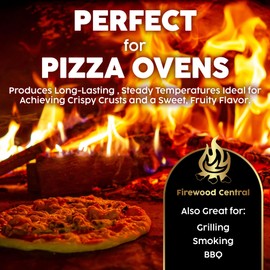 Firewood Central Kiln-Dried PA Cherry – 6” Splits (35–40 Pieces) – Sweet Smoking Wood for Pizza Ovens, BBQ & Fire Pits – Easy Light, Low Smoke, USA Sourced