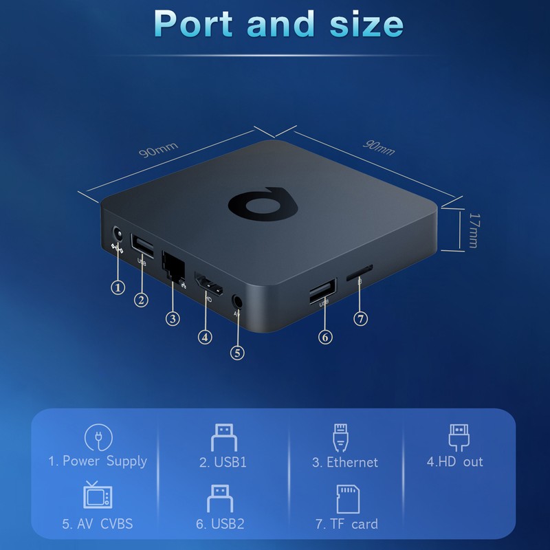 Q1 Android TV 10.0 Smart TV Box UHD 4K Media