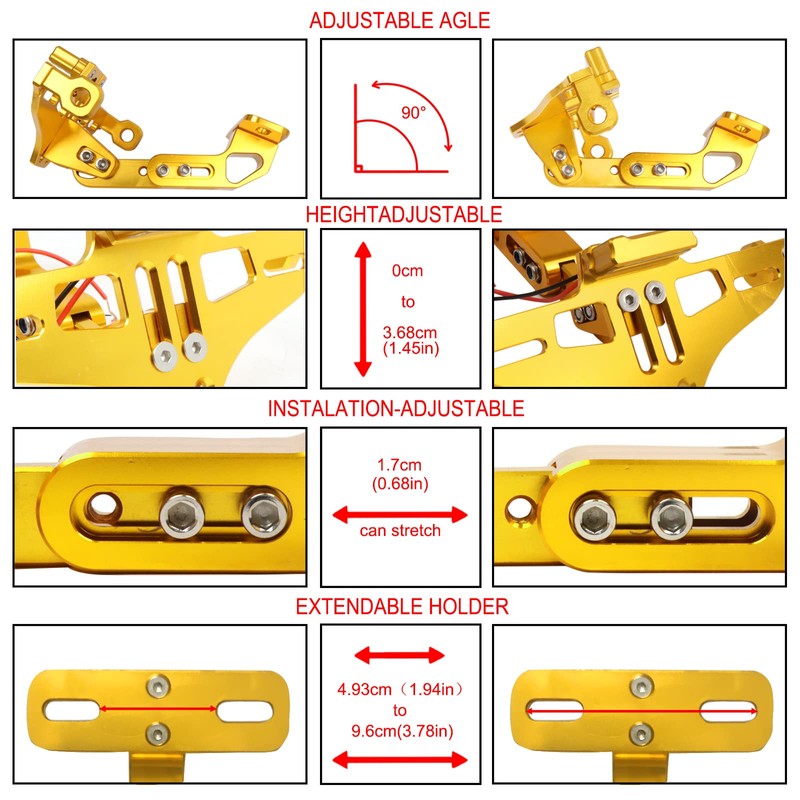 Universal Motorcycle License Plate Bracket Rear Tail Tidy License Plate