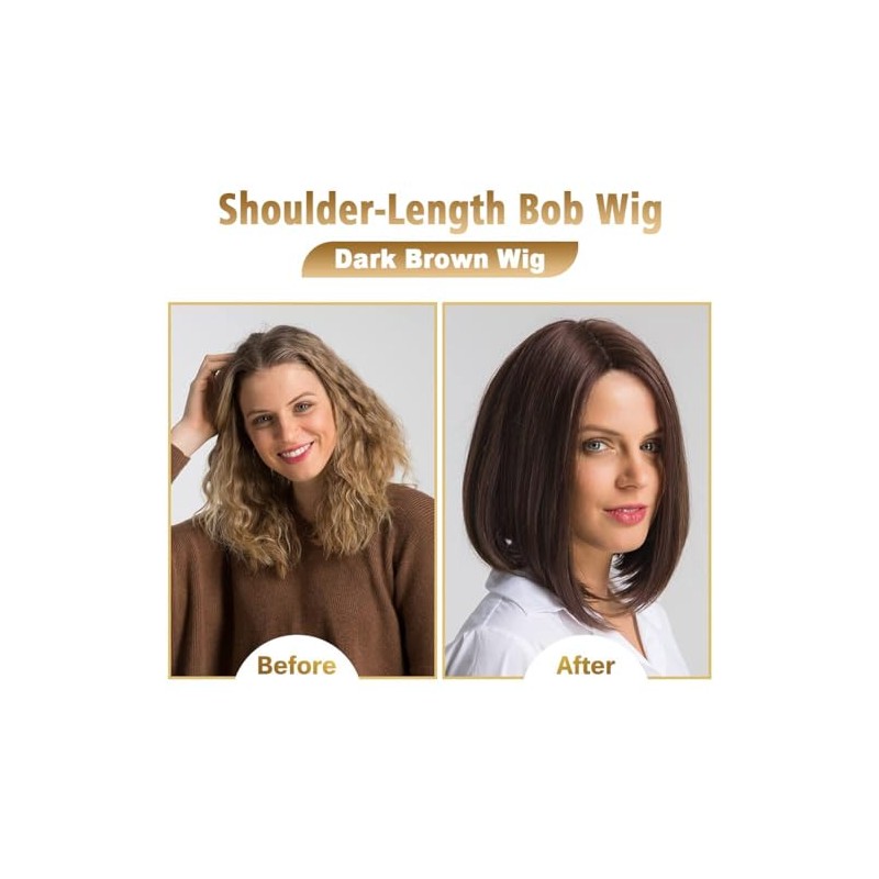Brown Long Wig for Women