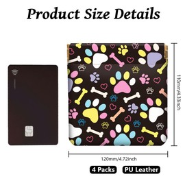 Peacoblue 4Pcs Small Leather Squeeze Coin Purse for Women-Cats and Dogs Pattern Waterproof&Durable Change Pouch Mini Money Wallet,Best Gift for Adult Girls