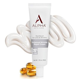 Alpha Skin Care - Enhanced Wrinkle Repair Cream, .15 Retinol, Real Results for Lines and Wrinkles Fragrance-Free 1.05-Ounce                           