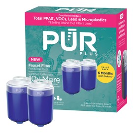 Pur Plus - Filtro de Repuesto para Montaje en Llave, Paquete de 2 Unidades, Filtro Pur auténtico, Potente 3 en 1, filtración Mineral Natural, eliminac