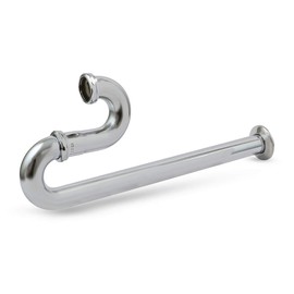 Highcraft Brass S-Trap 1-1/2" Basin Sink Waste Trap with Flange 17-Gauge Sink Trap for Bathroom Sink, Kitchen Sink, Utility Sink Tubular Drain Applications, Chrome Plated Brass Drain Trap