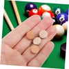 KOMBIUDA Leather Billiard Tips 30pcs Pool Replacement Tips Billiard Necessities
