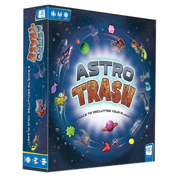 USAOPOLY Astro Trash Family Board Game | Fast Paced Family Dice Board Game | Be The First to Rid Your Planets of Cosmic Trash in This Fast Paced Family Fun Board Game to Win!