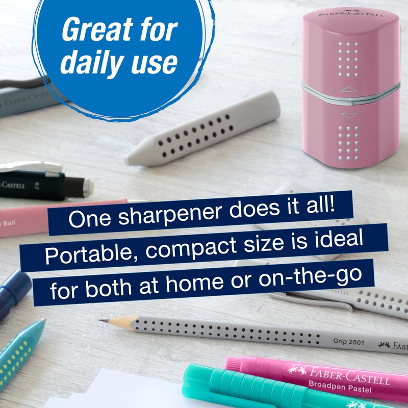 Faber-Castell Grip Trio Pencil Sharpener: Rose Shadows