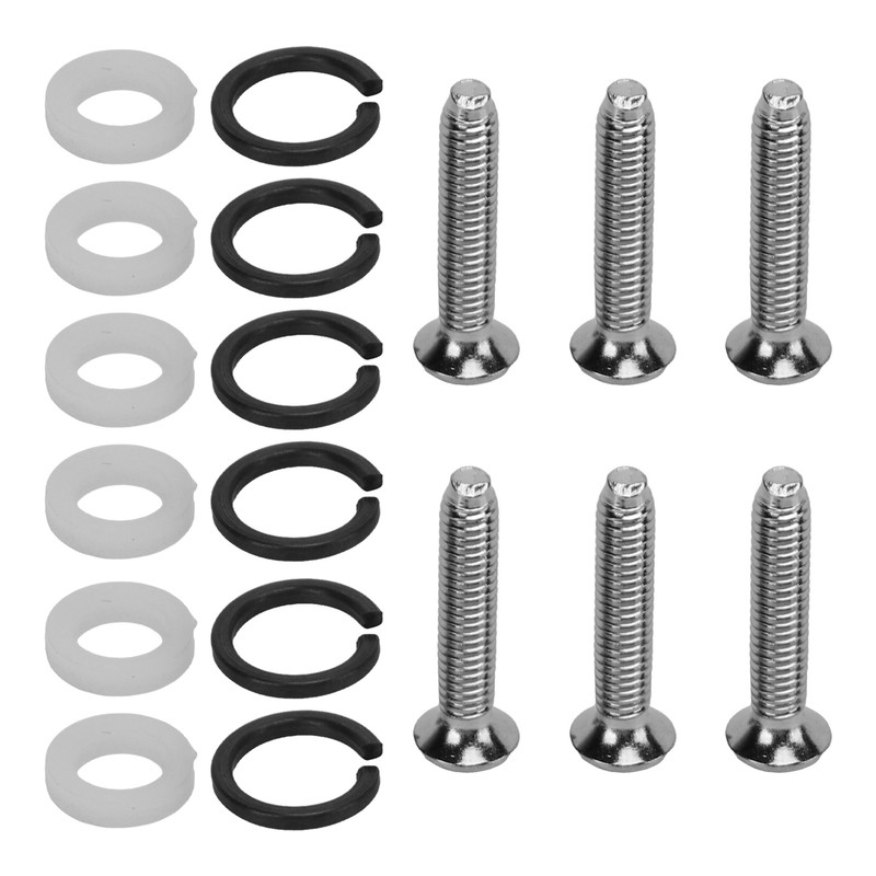 6Set Guitar Tuning Peg Buttons Ebony Metal Tuner Machine Head