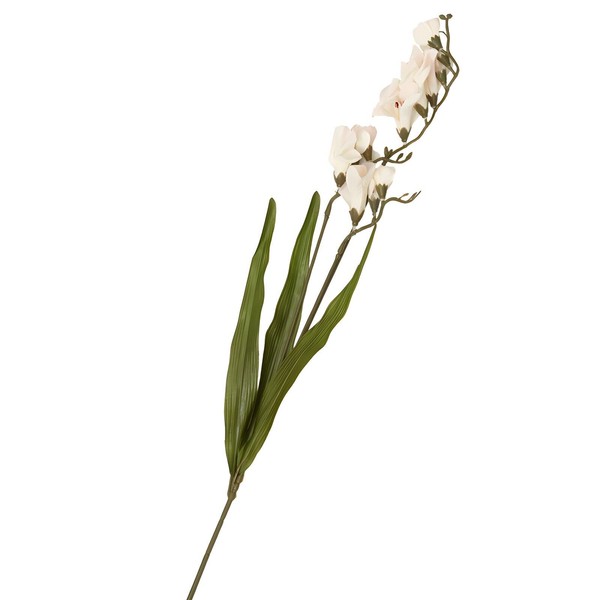 Factory Direct Craft Set of 12 Bright White Artificial Freesia