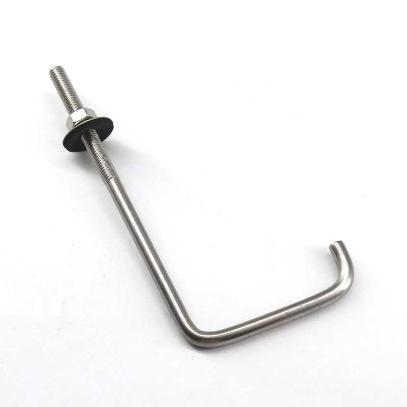 (8 Pieces) M6x35x80mm 304 Stainless Steel Screw Hook with Nuts