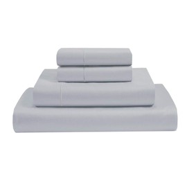 Giza Cotton Sheets-Queen Sheets-Giza Cotton Sheets-Queen Size Giza Dream Sheets –Giza Cotton Bed Sheet Set –Queen Giza Cotton Sheet Set (4 Pcs) (Silver Grey Solid)