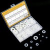 Sutemribor 640-Piece 8-Size White Nylon Washers Assortment Kit - Metric