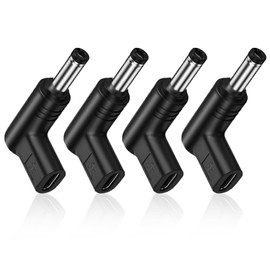 YBFBSJK 4 Pack 12V USB C to DC 5.5x2.1mm Converter 90 Degree DC 5.5x2.1mm to USB C Adapter Ideal for Camera, LED Strips, Routers & Monitors - Plug & Play