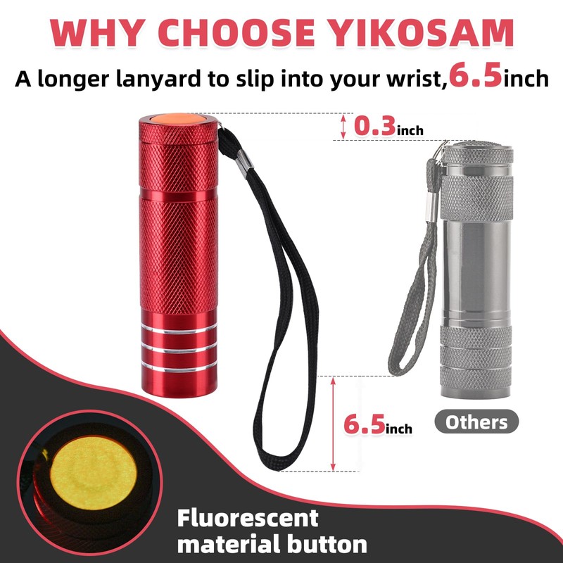 yikosam 30-Pack Super Bright Mini Flashlight, 1W Aluminum Flashlights Bulk