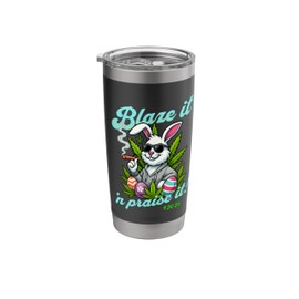 Funny Happy 420 Easter Bunny Smoking on Weedster Sunday! Stainless Steel Insulated Tumbler