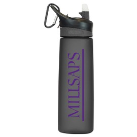 Millsaps College Tritan Plastic Frosted Sport Bottle, Design-2 - Black