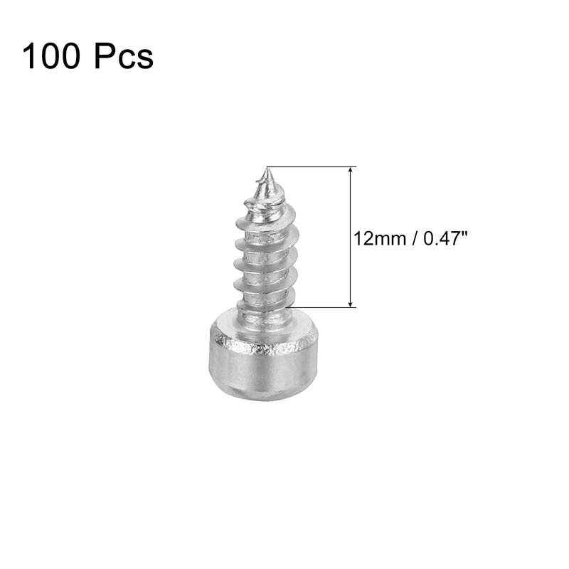 sourcing map M4 Hex Socket Head Cap Self-Tapping Screw, 100Pcs