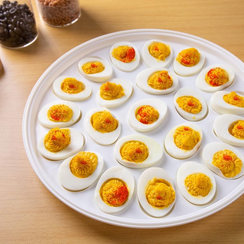 HANSGO Deviled Egg Containers with Lid, Deviled Egg Platter Carrier