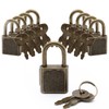 Litoexpe 10 Pieces Mini Diary Lock, Retro Bronze Metal Lock