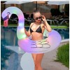 Solar Light Flamingo Pool Float for Summer Lounging – Inflatable