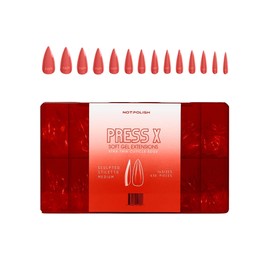 Notpolish PRESS X Soft Gel Nail Extensions - Medium Sculpted Stiletto Shaped Nail Tips for a Flawless Fit - Durable, Break-Resistant Fake Nails - Easy-to-Use Press On Nails - 630 Pcs