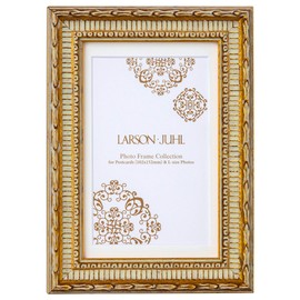 ラーソン・ジュール フォトフレーム ベルリン A5(中判=内寸152x212mm)ハガキ用中抜きマット(窓寸94x142mm)付き ゴールド