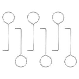 Pack of 6 drain key lifting hooks, stainless steel silver drain grate puller for kitchen, bathroom, drain grate