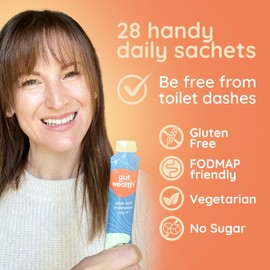 Gut Wealth® 4 Week | Citrus Daily Supplement for Gut | Liquid Biotic Supplement, Gut Health, Digestion, Reduces Urgency & Bloating [28 Daily Sachets]