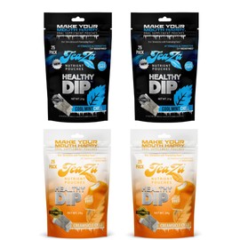 TEAZA HERBAL ENERGY POUCH Teaza Pouches Chill Bundle 2X Cool Mint Chill + 2X Creamsicle Chill I Nootropics Chewing Healthy Dip Pouches Free Pouches Snus Pouch Caffeine Pouches Dip Herbal Snuff