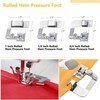 HONEYSEW Rolled Hem Foot, Hemming Presser Foot Kit for Sewing