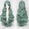 Lucky Day Peluca Cabello Color Verde  Ondulado Con  Flequillo Cosplay