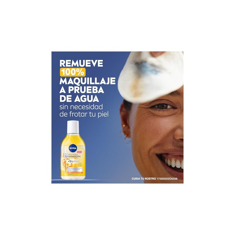 NIVEA Agua Micelar Iluminadora Infusionada con Serum 400ml +5% Suero