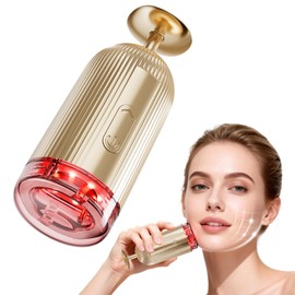 New Facial Massager Tool, Microcurrent Facial Device with Suction Shot, 4 Color Red Light Therapy, Face Massager Tool for Skin Care, Double Chin, Wrinkle Reduction and Firming, Portable Face Device