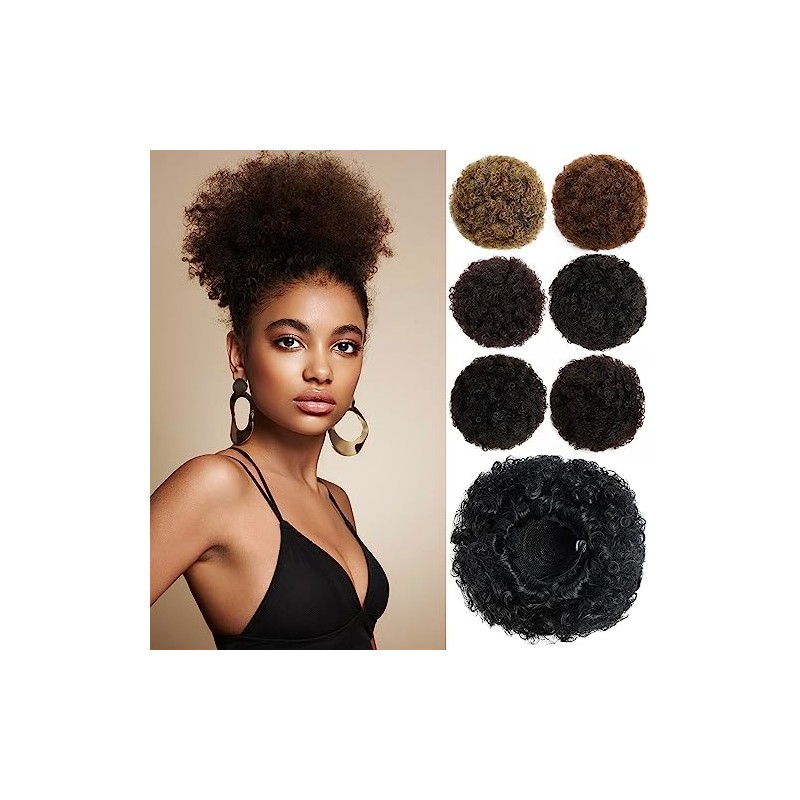 YAMEL Afro Puff Drawstring Ponytail Large Bun Extensions Synthetic Updo