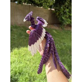 3D Printed 1 Pack Phoenix Animals 14.5” Purple Articulated Collectable Toy Gift