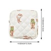 Auswalar 2pcs Small Quilted Cotton Makeup Bag for Purse, Cosmetic