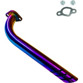 JMCHstore Header Exhaust Pipe Kit for Coleman CT100U CC100X 98cc Predator 79cc 3HP Engine, Massimo MB100 79cc Mini Bike, 154F 3.0 hp Engine Parts (Sliver)