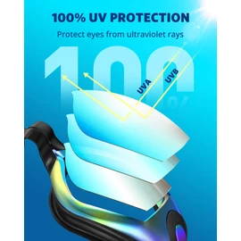 Aegend Swim Goggles, 2 Pack Swimming Goggles No Leaking Adult Men Women Youth, Aqua & Clear With Blue Strap