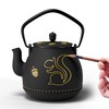 Toptier Teapot with Removable Infuser, Cast Iron Tea Kettle Stovetop