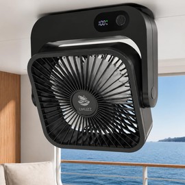 UHUZZ Cruise Ship Approved Magnetic Fan – Rechargeable & Plug-In, 5-Speed Adjustable, Quiet Operation, 5-12 Hour Battery Life, Must-Have for 2025 & 2026 Cruises